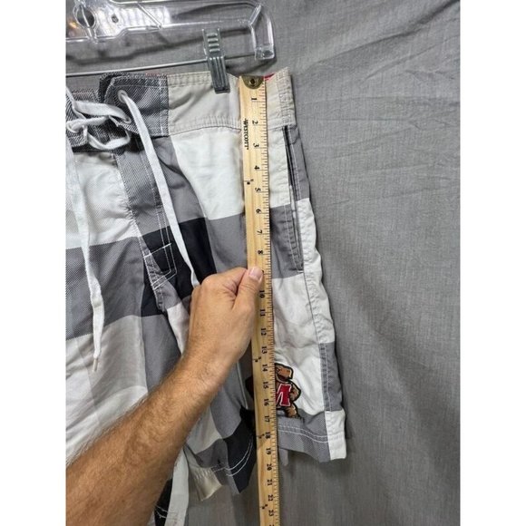 Maryland Terps Swim Shorts Mens Small White Drawstrings Plaid Trunks Men. - Picture 9 of 10